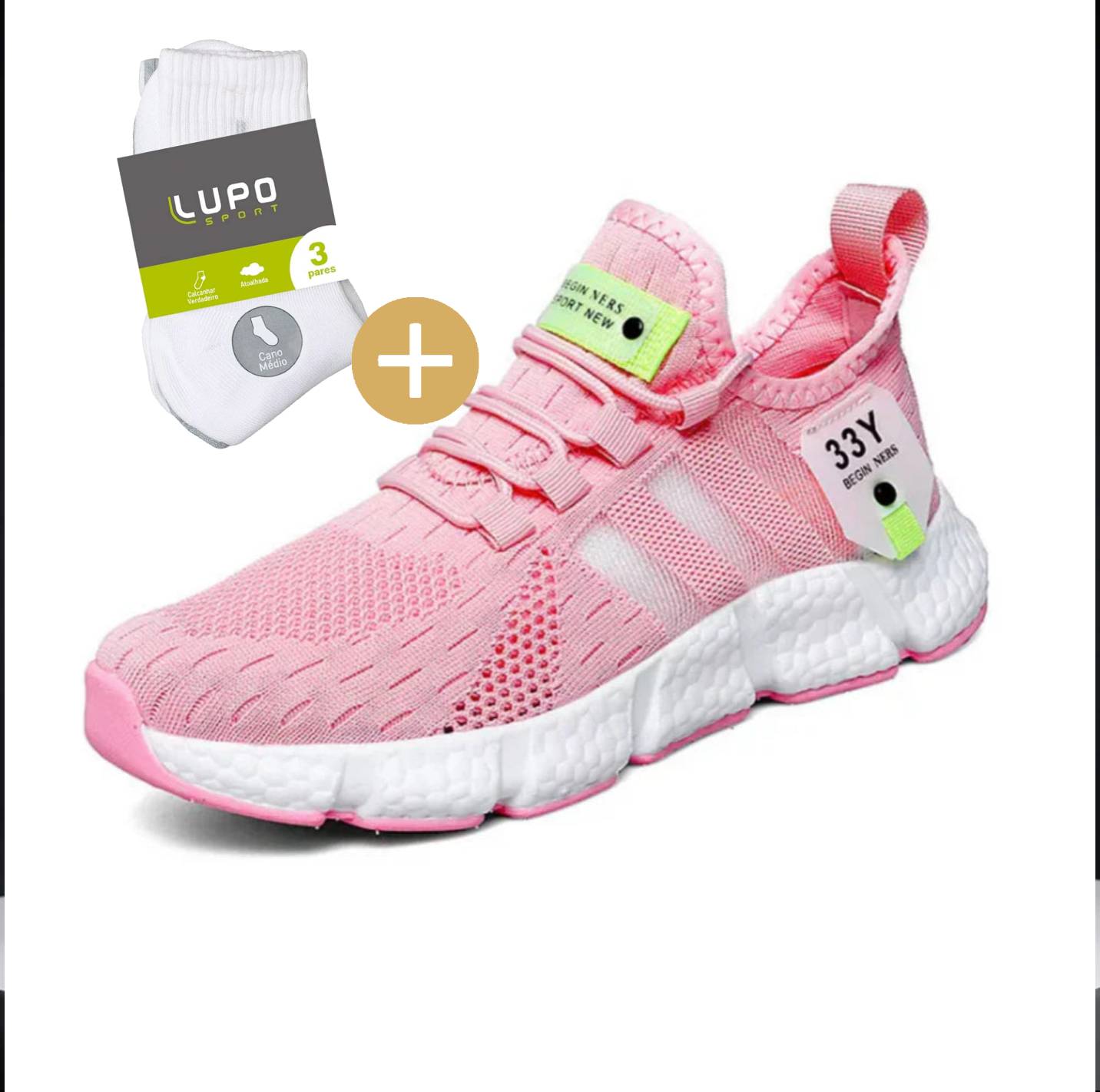 Tênis Dufins Speed Respirável + Brinde (03 pares meia Lupo)