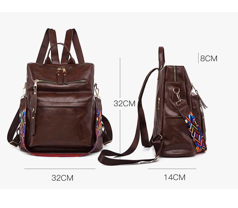 Mochila Feminina em Couro Vintage Luise