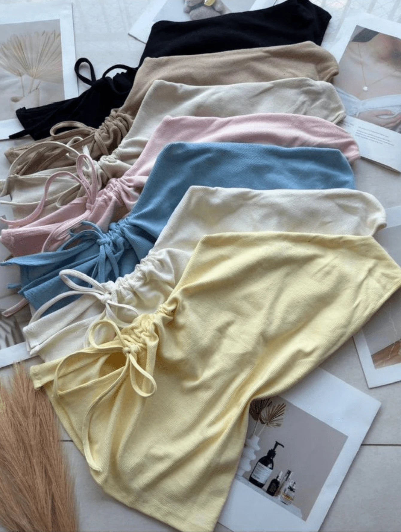 Blusa Drapeada Assimétrica Lançamento Verão Color Candy  Ribana Canelada Mula Manga