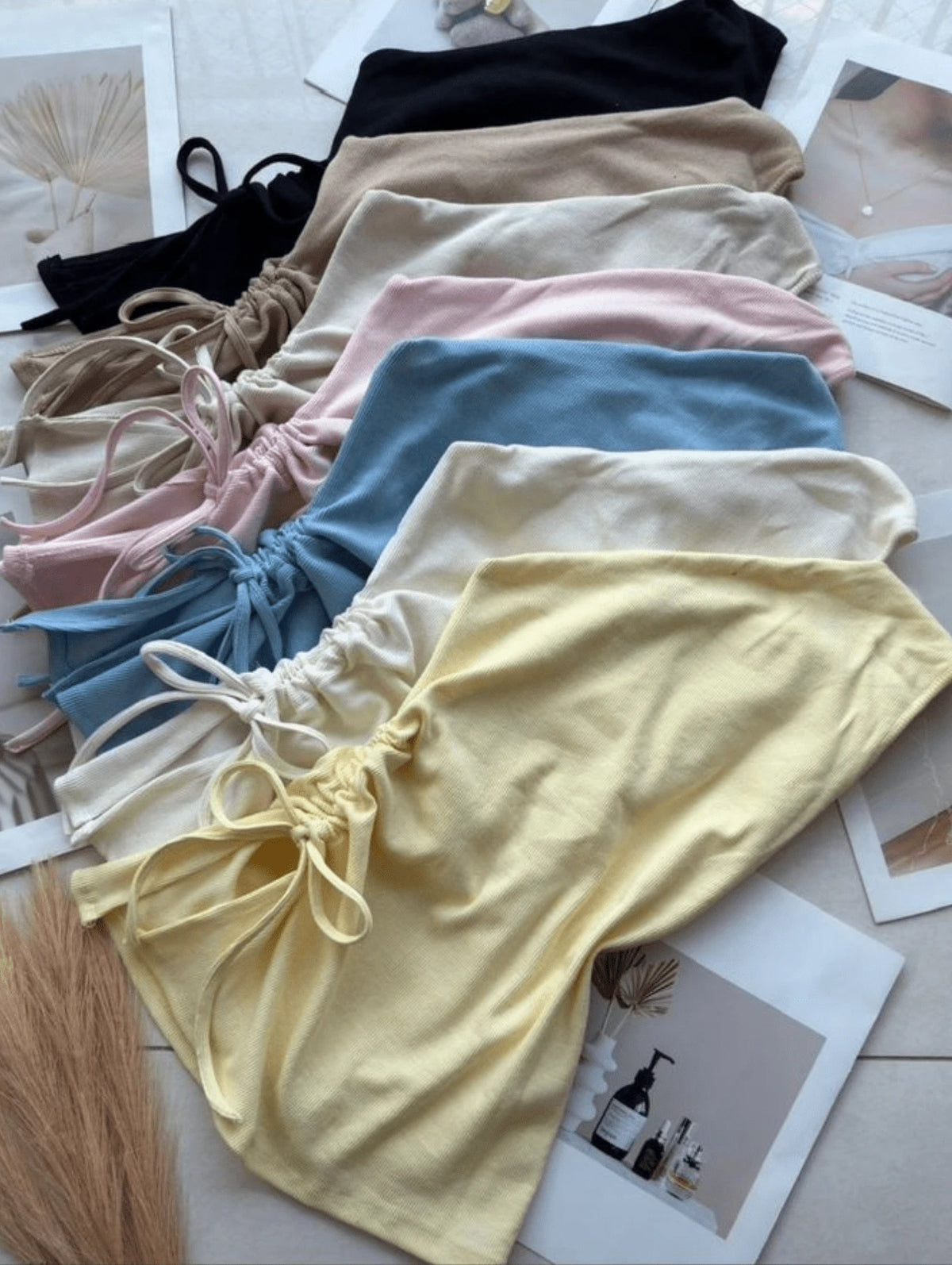 Blusa Drapeada Assimétrica Lançamento Verão Color Candy  Ribana Canelada Mula Manga