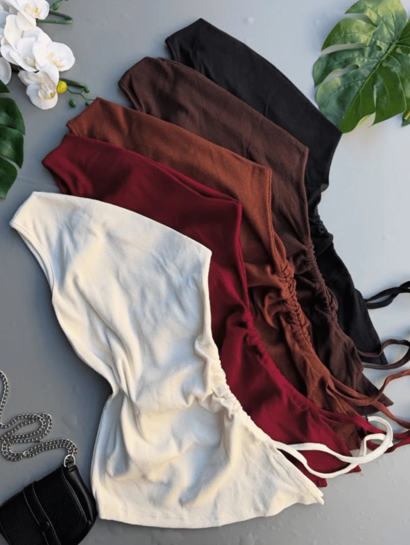 Blusa Drapeada Assimétrica Lançamento Verão Color Candy  Ribana Canelada Mula Manga