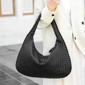 Bolsa de Ombro em Couro Trançado Élen
