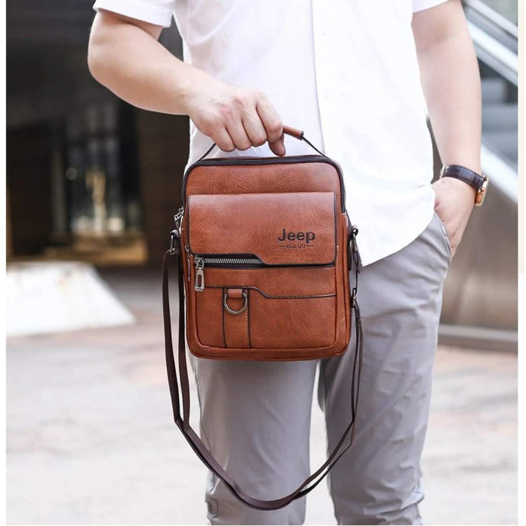 Bolsa Jeep em Couro + Brinde Porta Celular