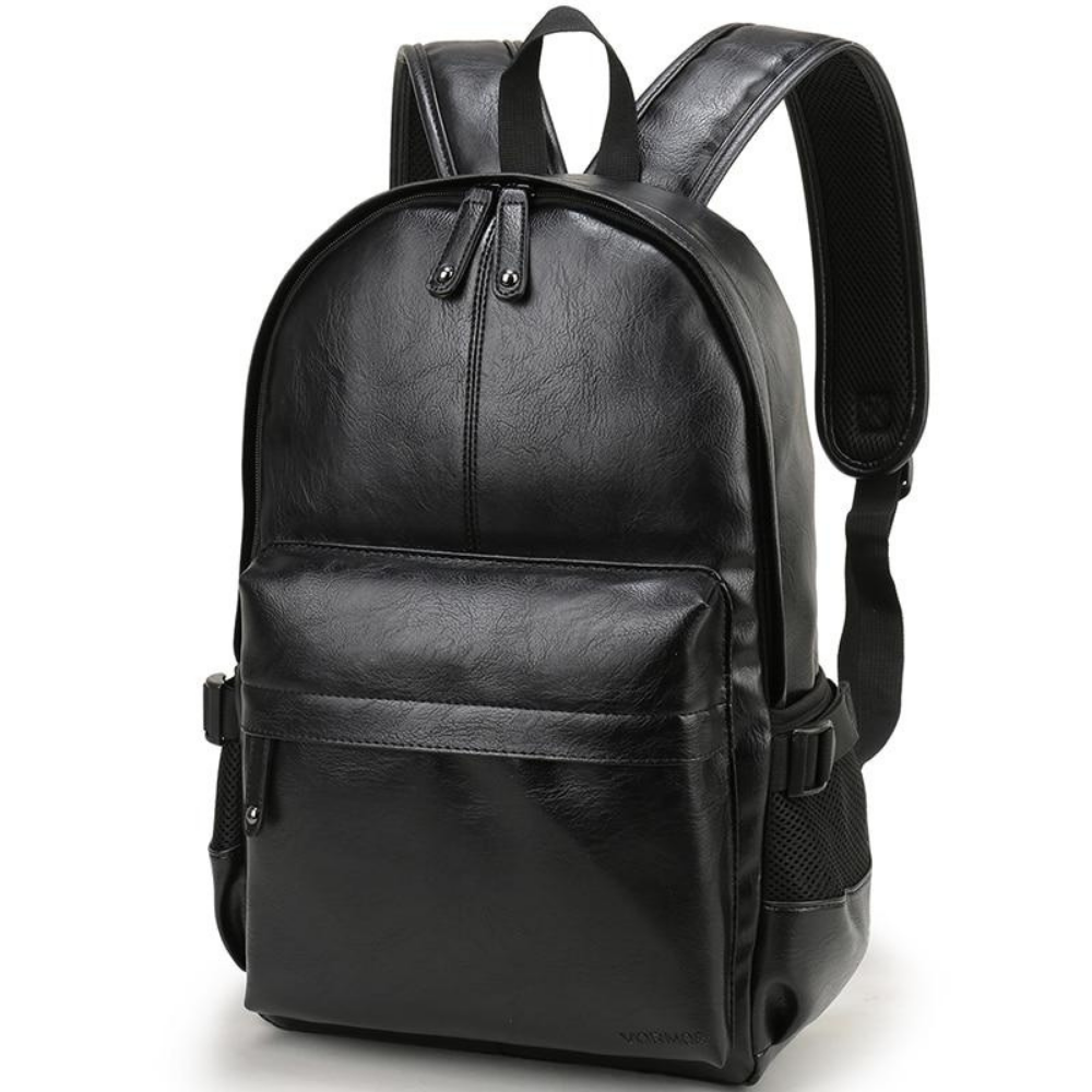 Mochila de Couro Compacta Modelo Urbano Notebook 14 Polegadas