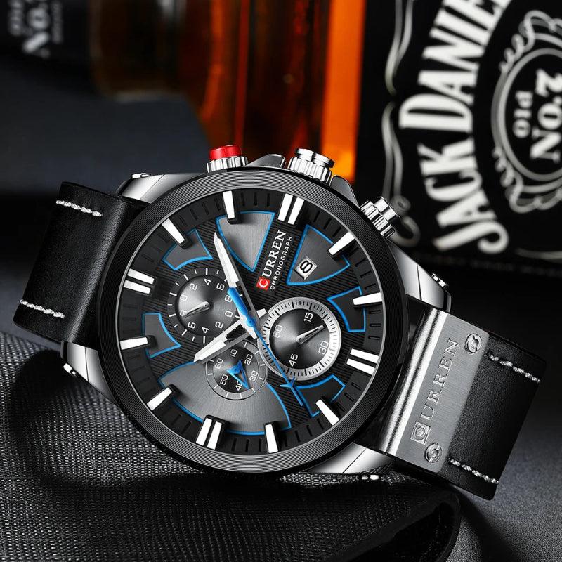 Relógio Masculino Curren Classic de Couro