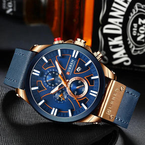 Relógio Masculino Curren Classic de Couro
