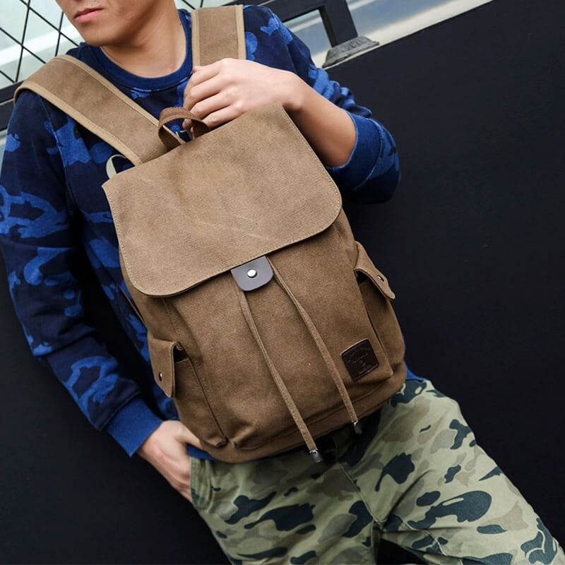 Mochila Masculina Escolar de Lona Dida Bear