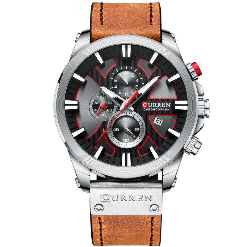 Relógio Masculino Curren Classic de Couro
