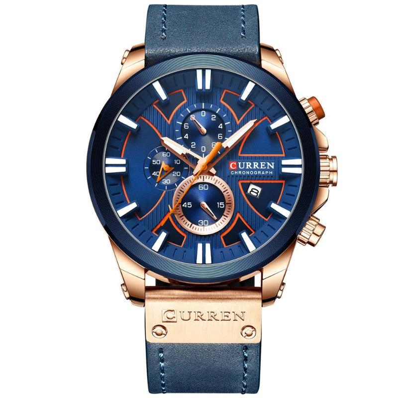 Relógio Masculino Curren Classic de Couro
