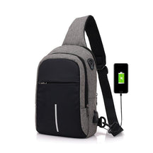 Mochila Transversal Shoulder Bag Carregamento USB