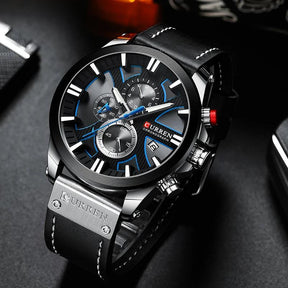 Relógio Masculino Curren Classic de Couro