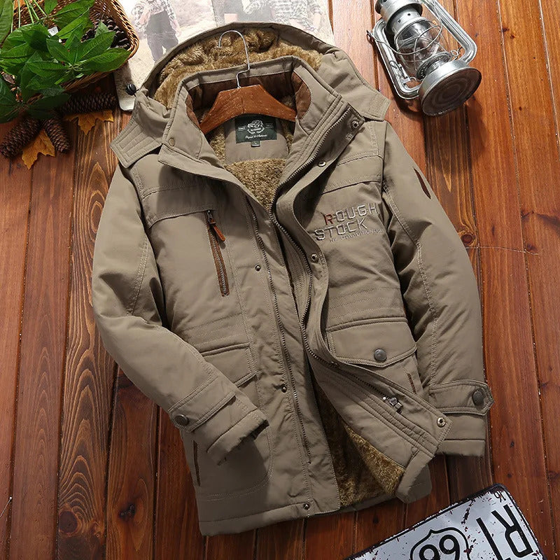Jaqueta Masculina de Inverno com Capuz Forrada com Lã Valezinni VZ025