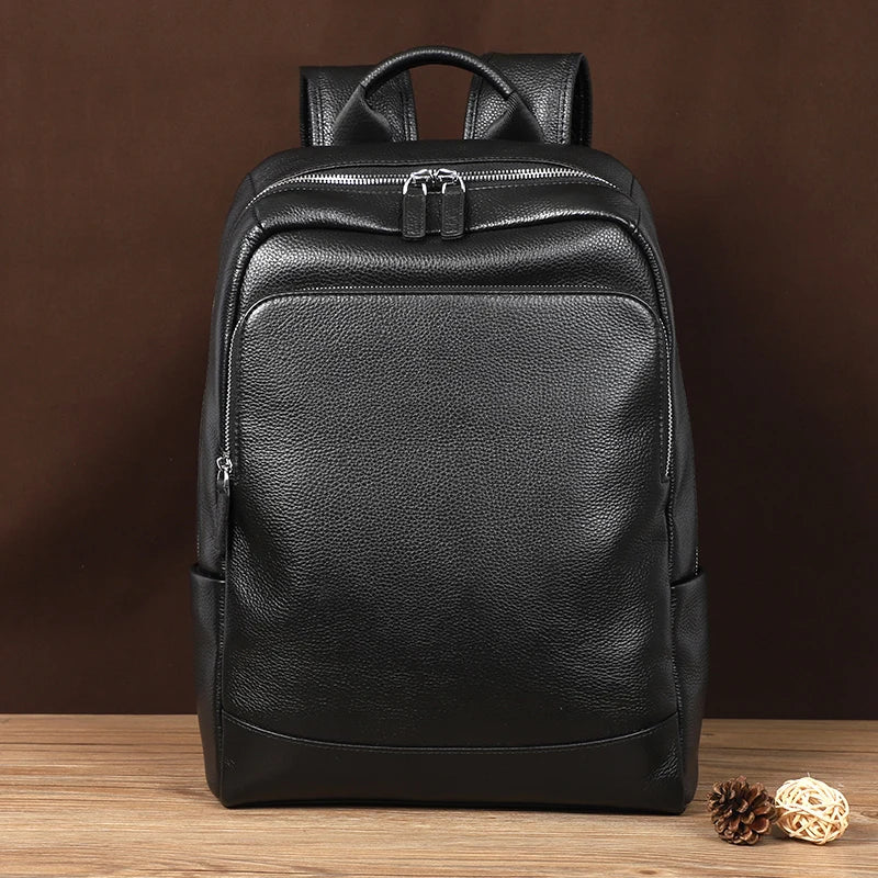 Mochila de Couro Legítimo Para Notebook Poseidon