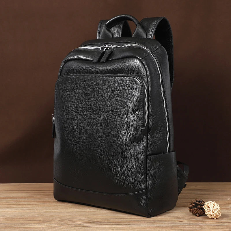 Mochila de Couro Legítimo Para Notebook Poseidon
