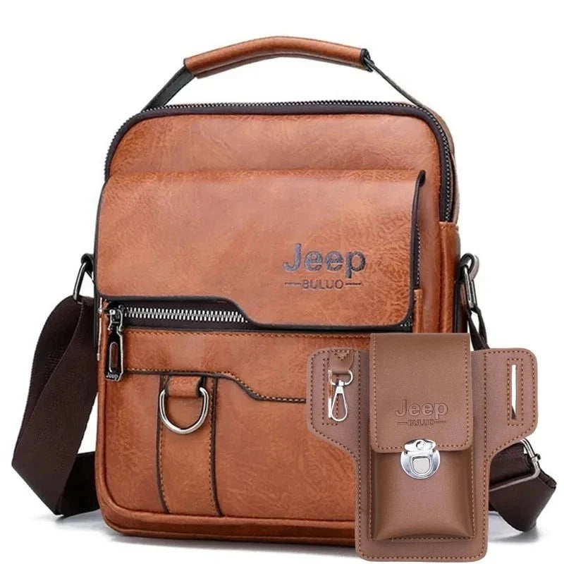Bolsa Jeep em Couro + Brinde Porta Celular