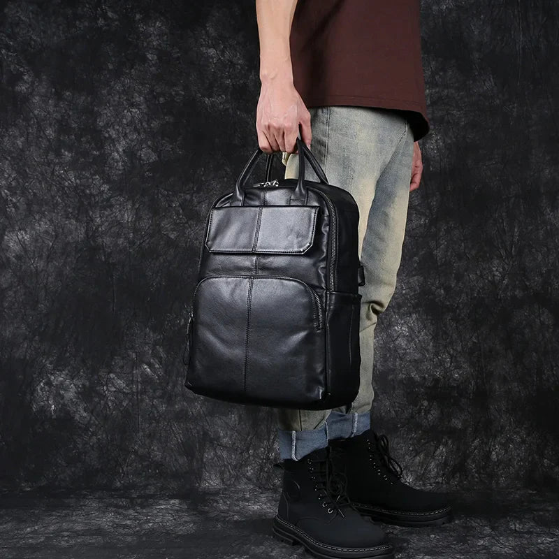 Mochila de Couro Genuíno Ártemis