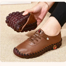 Tênis Feminino de Couro Casual Plus