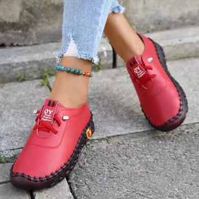 Tênis Feminino de Couro Casual Plus