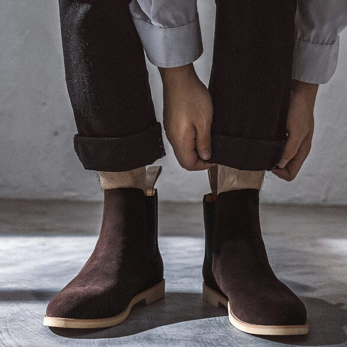 Bota Chelsea em Couro Masculina Valezinni VZ101