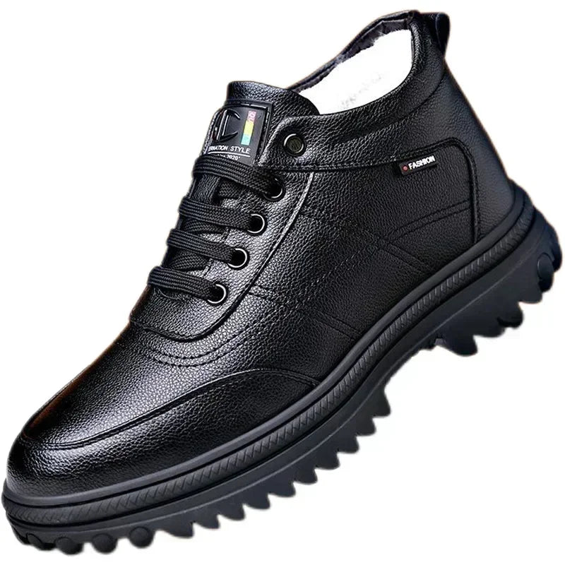Bota Masculina em Couro Acolchoada Valezinni VZ100