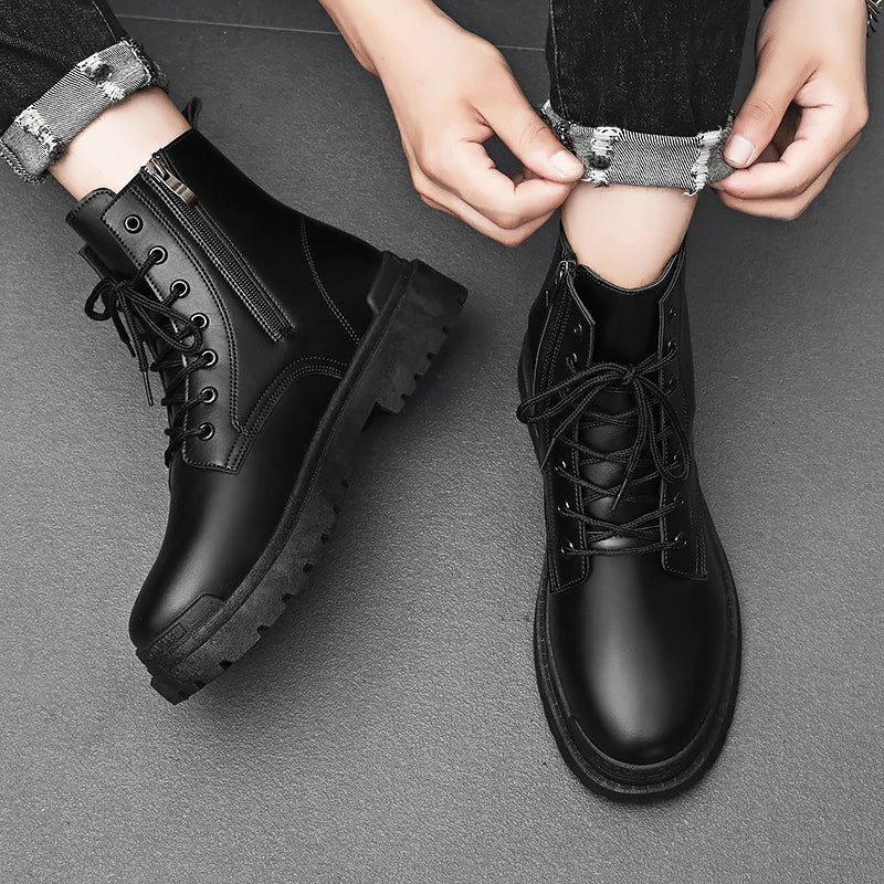 Bota Masculina em Couro Valezinni Cano Alto VZ103