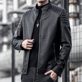Jaqueta de Couro Motociclista Masculina Valezinni VZ167