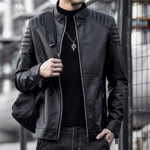 Jaqueta de Couro Motociclista Masculina Valezinni VZ167
