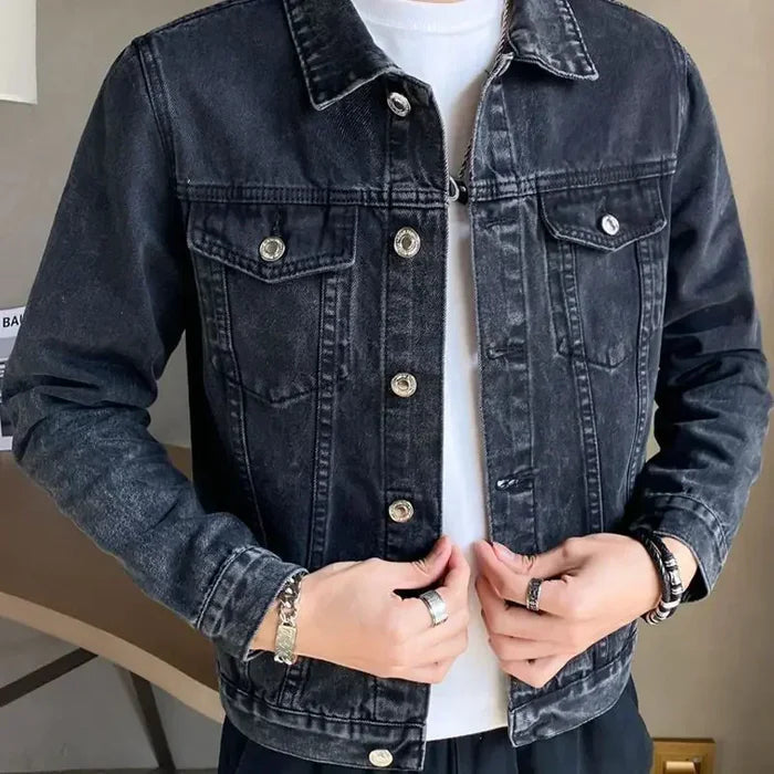Jaqueta Jeans Masculina com Botões Valezinni VZ160