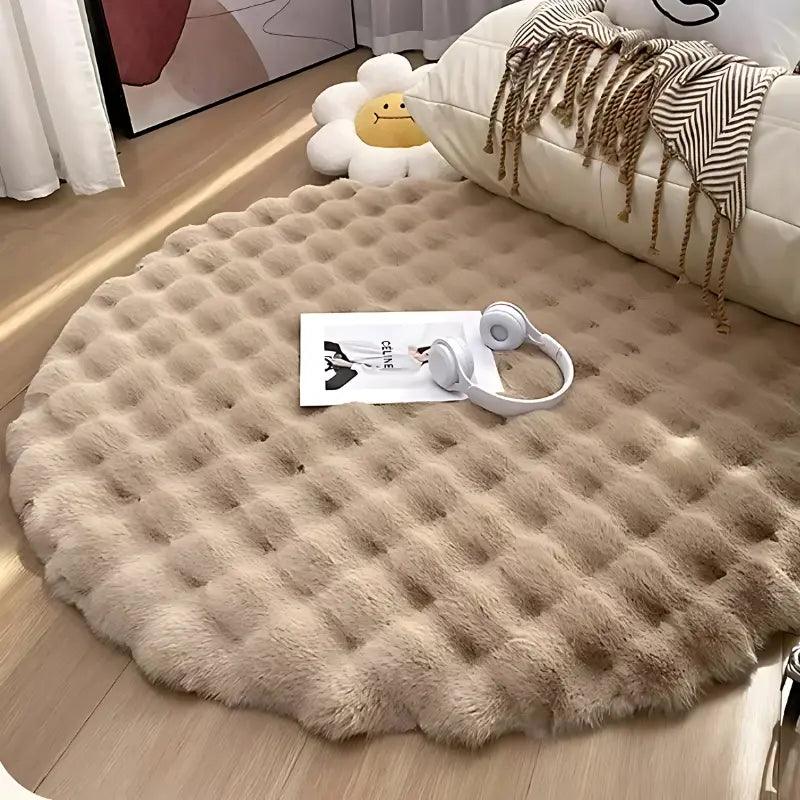 Tapete Redondo Felpudo para Quarto e Sala