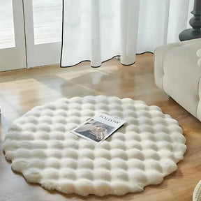 Tapete Redondo Felpudo para Quarto e Sala