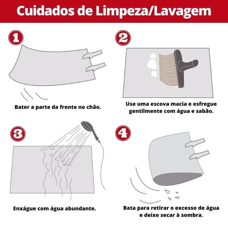 Tapete Felpudo Creme Antiderrapante para Sala e Quarto