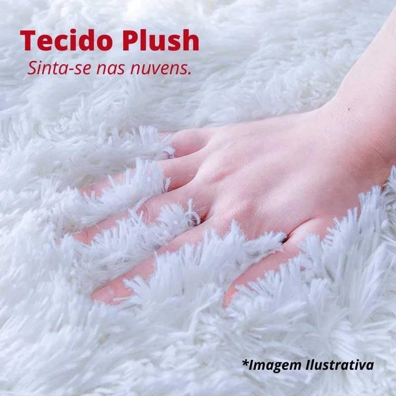 Tapete Felpudo Marrom Antiderrapante para Sala e Quarto