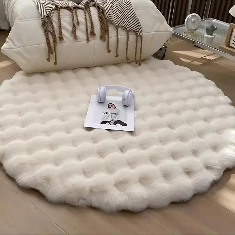 Tapete Redondo Felpudo para Quarto e Sala
