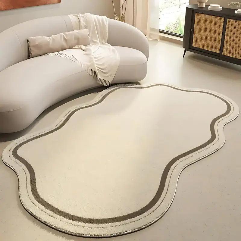 Tapete orgânico Minimalista Irregular Antiderrapante Luxo