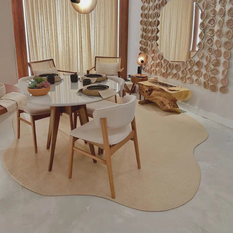 Tapete orgânico Minimalista Irregular Antiderrapante Luxo