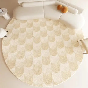 Tapete Redondo para Sala Moderno Antiderrapante de Luxo