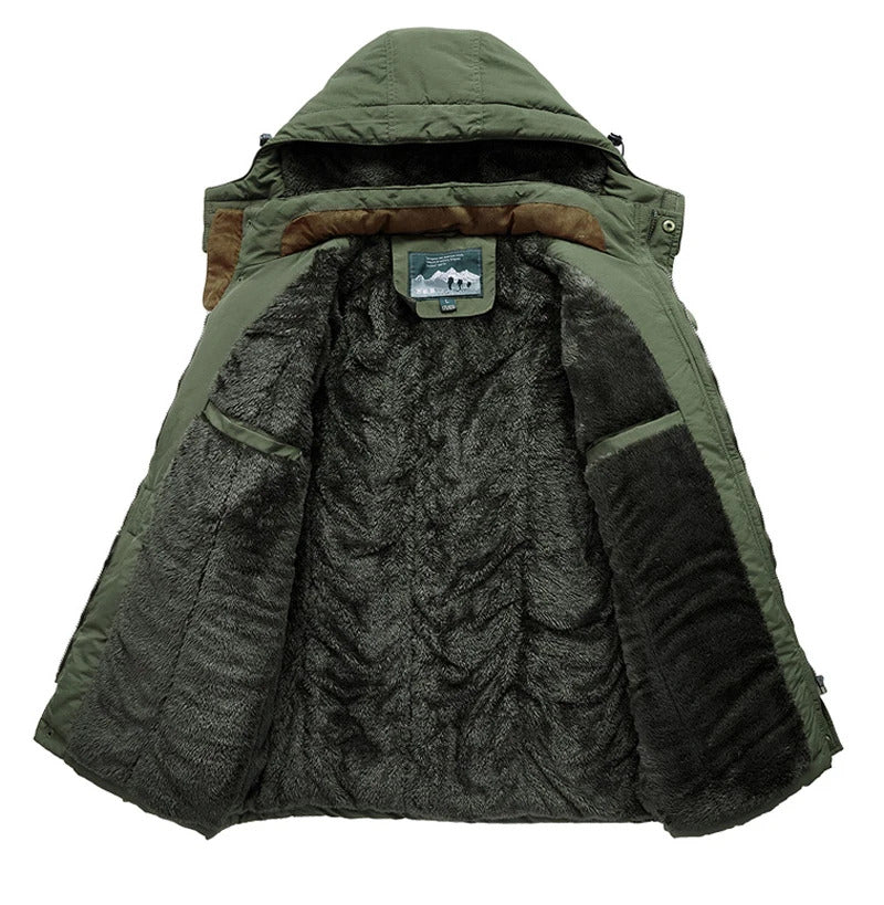 Jaqueta Masculina de Inverno com Capuz Forrada com Lã Valezinni VZ025